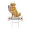 Red, White & Blue 30.25" Welcome Dog with Flag Metal Yard Stake by Celebrate It™
